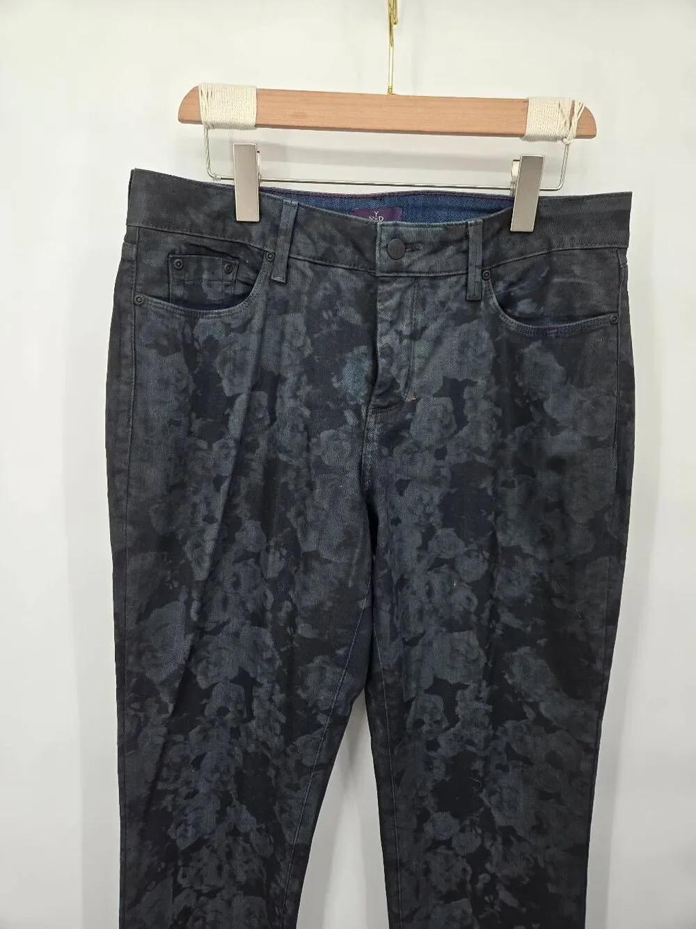 Not Your Daughter's Jeans Size 12 Straight Floral Dark Wash Pretty Feminine